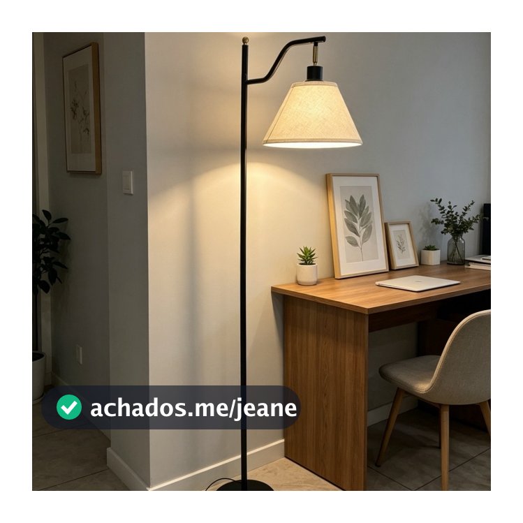 Abajur Luminária de chão 167cm cúpula tecido luz quente para sala Leitura Lustre Casa e Escritório（2605）