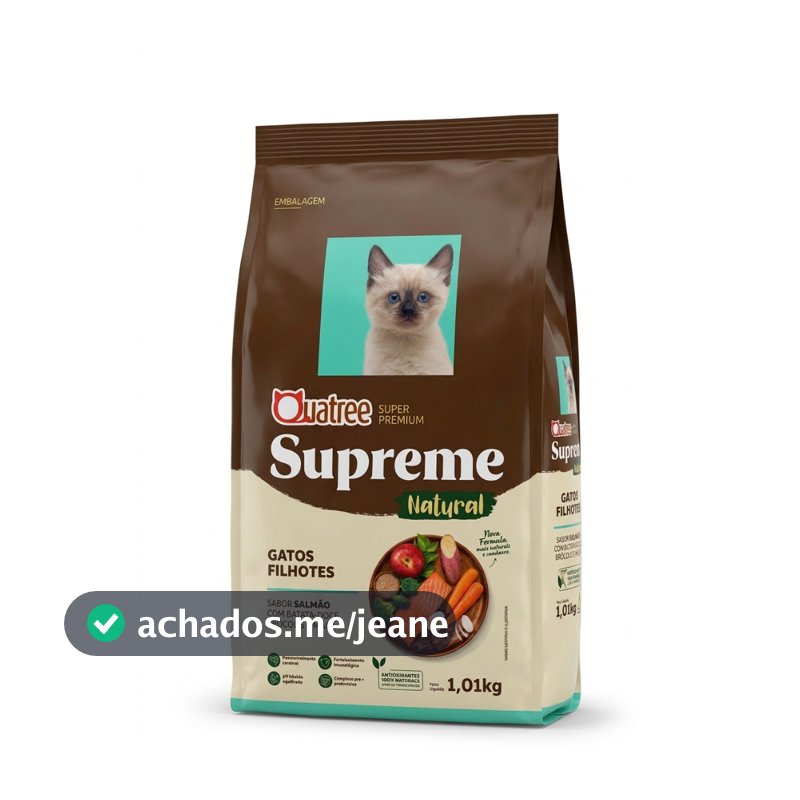 Ração Gatos Filhotes Quatree Supreme Salmão 1kg Super Premium