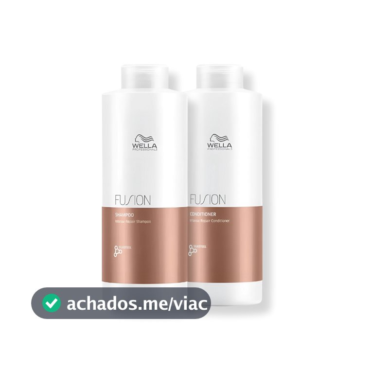Kit Wella - Shampoo 1L e Condicionador 1L Fusion