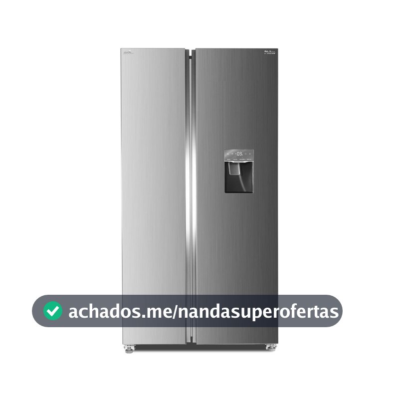 Geladeira Side By Side Philco Eco Inverter Prf535id Frost Free Smart Cooling Inox 434l Inox