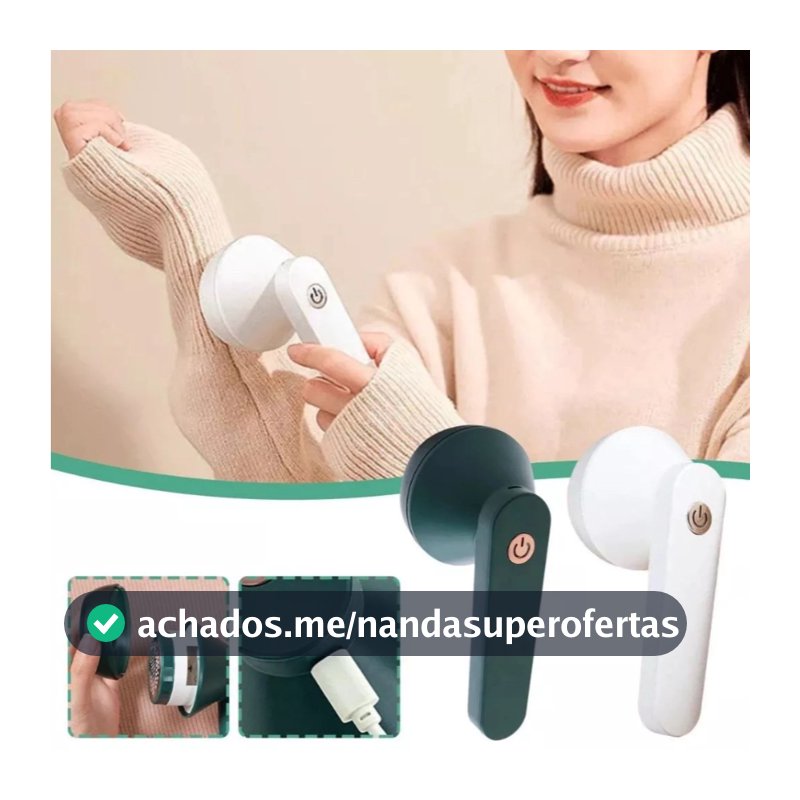 Papa Bolinha Removedor de Fiapos Elétrico Recarregável USB Portátil Para Tecidos Lãs e Casacos