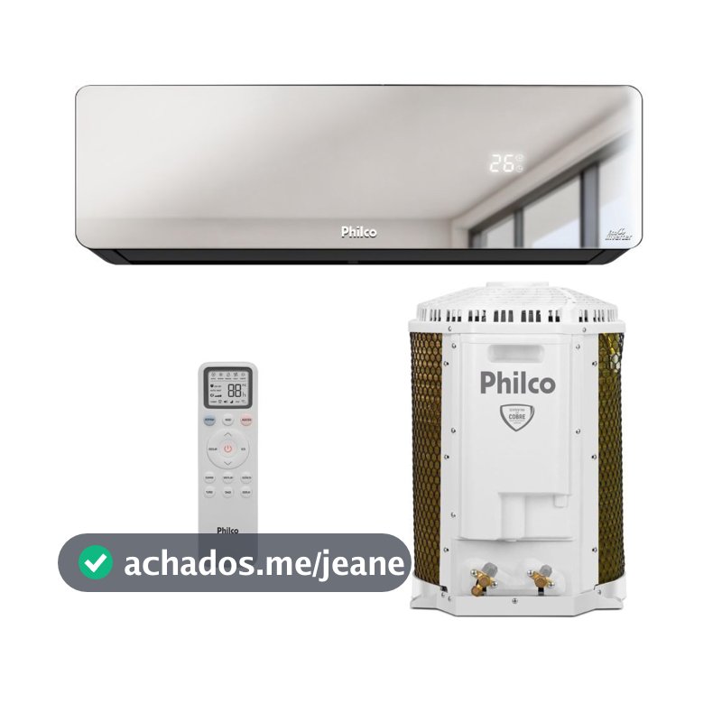 Ar Condicionado Split Inverter Philco PAC12QG Espelhado 12000 BTUs Quente e Frio 220V