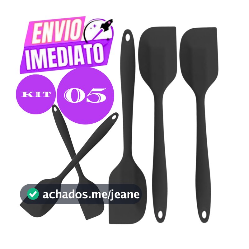 Kit 05, 03,02  Espatula Pao Duro de Silicone Casa Cozinha Buffet Restaurante confeitaria