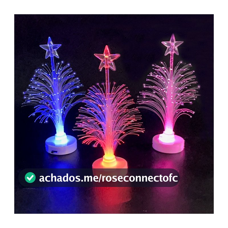 Árvore de natal luminosa ornamentos luminosos de natal brinquedo led piscando árvore de fibra óptica cores diferentes lu