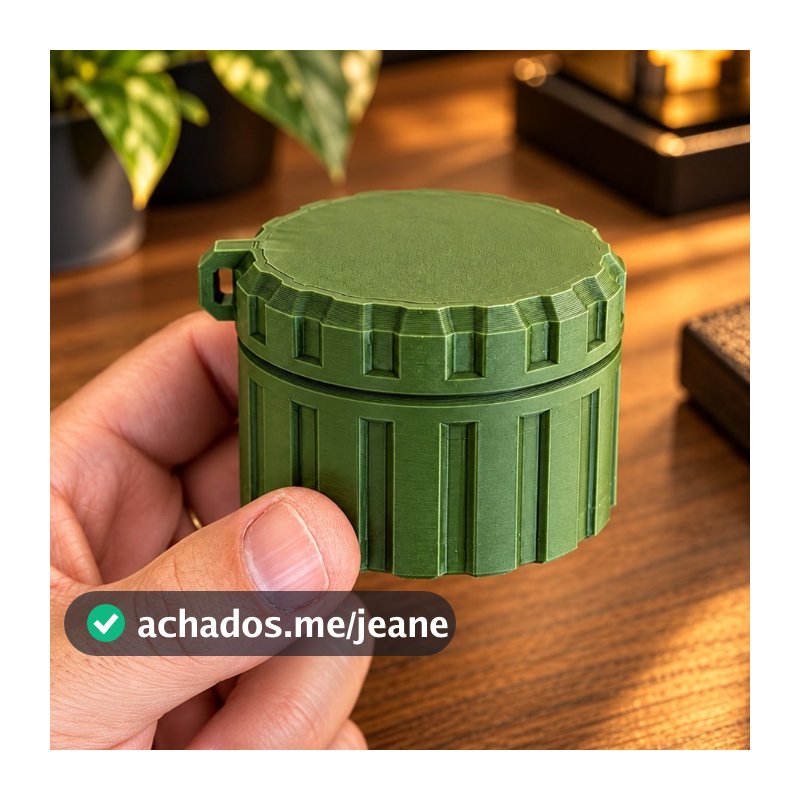 Porta TG para 4 Unidades com Tampa de Rosca | Estojo Organizador em Impressão 3D PLA