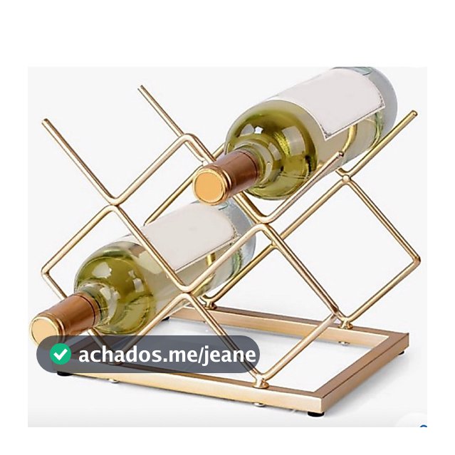 Adega Dourada Aramado Colmeia Decorativo 5/Garrafas Empalhável