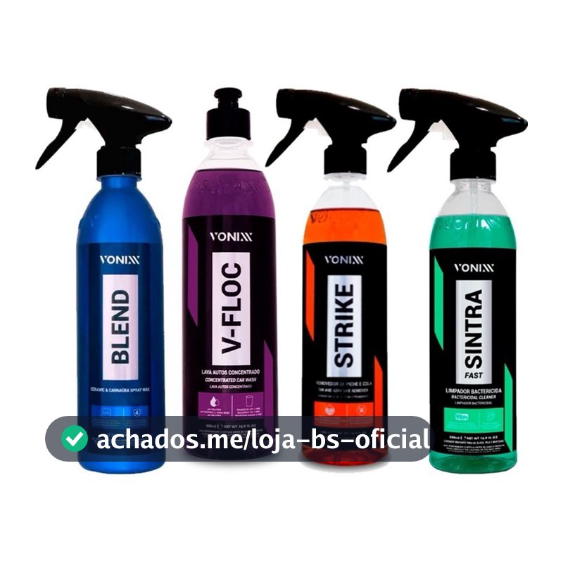 Kit Vonixx Blend Cera V-Floc Shampoo Strike Removedor Sintra Limpeza