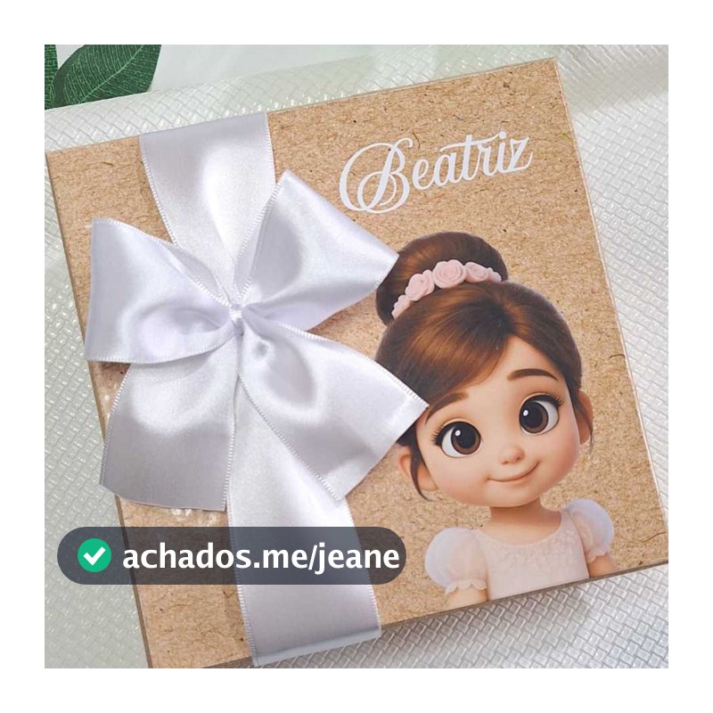 Caixa Convite Daminha/Florista 15x15x5 de Casamento Personalizada em MDF
