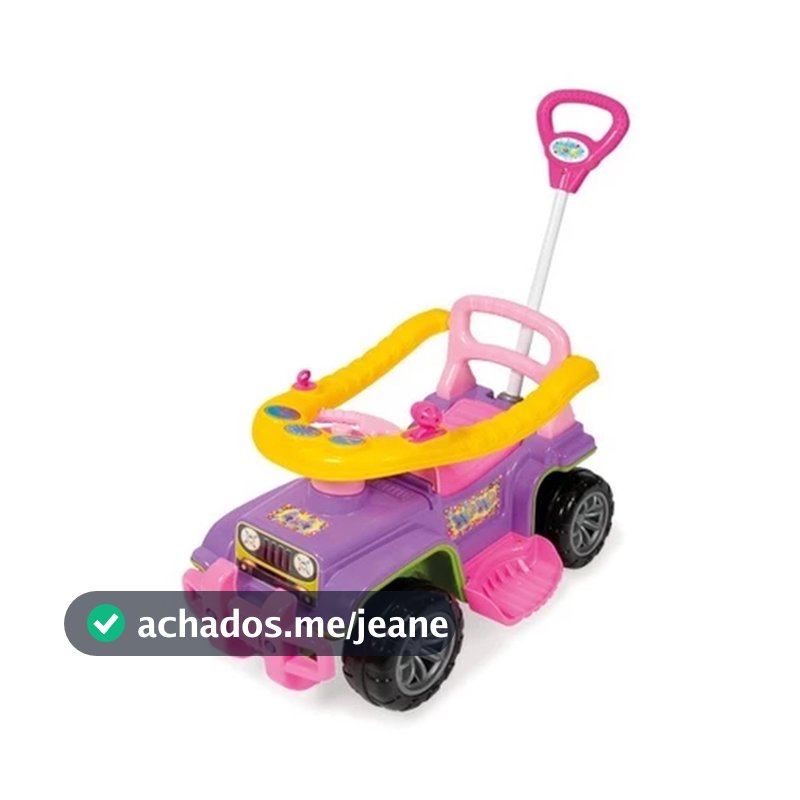 Carrinho Quadriciclo passeio jip jip maral com guidão e buzina direcional militar multicolor Colorido - Maral Brinquedos