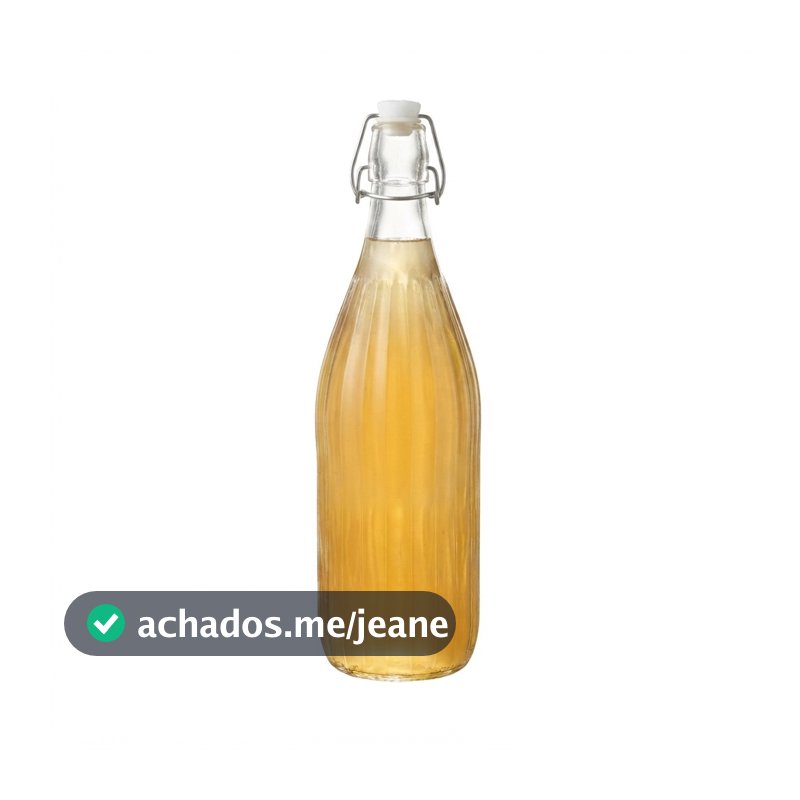 Garrafa Hermética Lyor Aura 1 Litro Vidro com Tampa Jarra para Água Suco Chá Leite Geladeira Mesa Posta Presente Cozinha