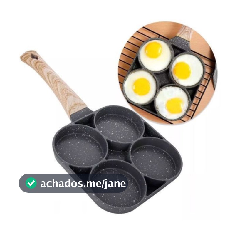 Frigideira Antiaderente 4 Partes Ovo Hambúrguer