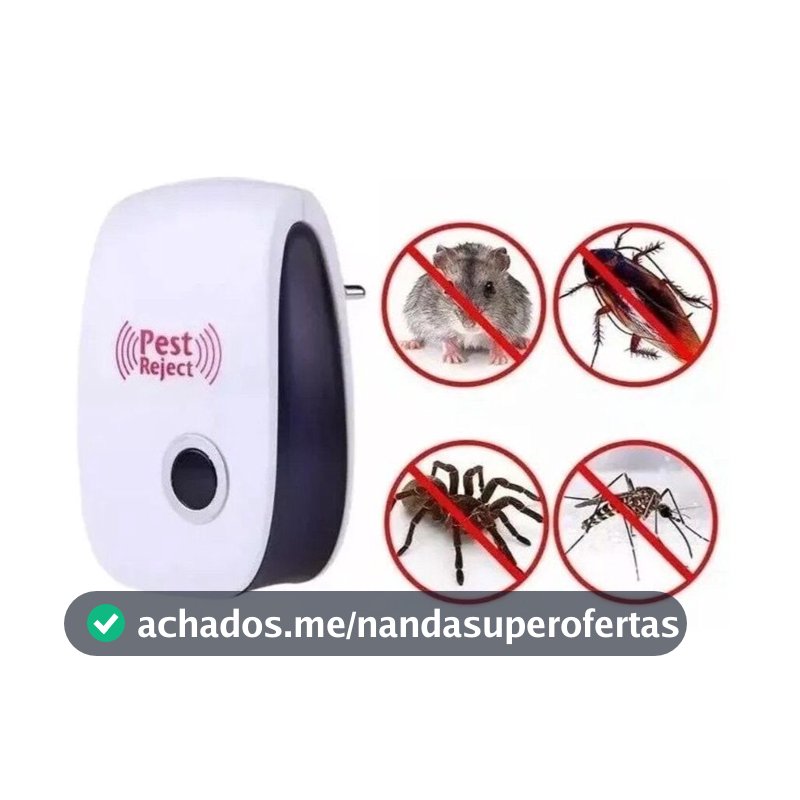 Repelente Eletrônico Ultrassônico Mosca Pernilongos Baratas Morcegos repele e Espanta Ratos bivolt
