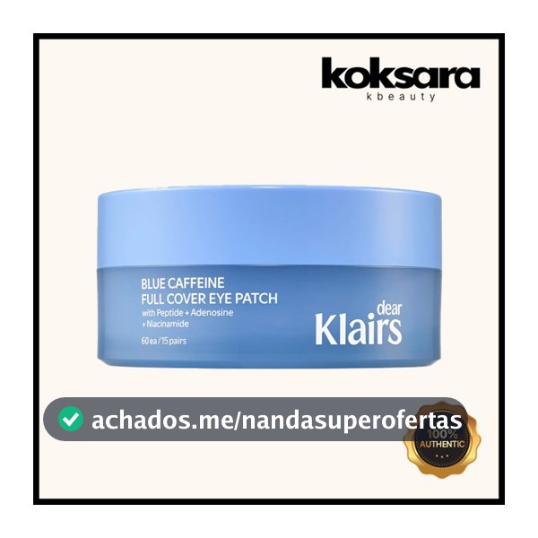 Klairs Blue Caffeine Full Cover Eye Patch 60 Sheets