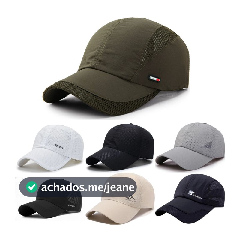 Boné Tactel Casual Respirável Baseball Secagem Rapido Spring Summer New Handsome Outdoor Sports