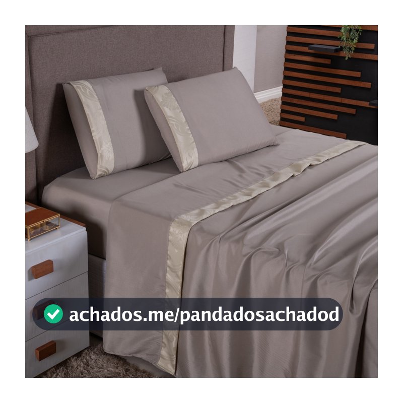 Kit Jogo de Lençol 4 Peças Percal 400 Fios Toque Macio Jogo de Lençol Casal Queen Size/ King Size
