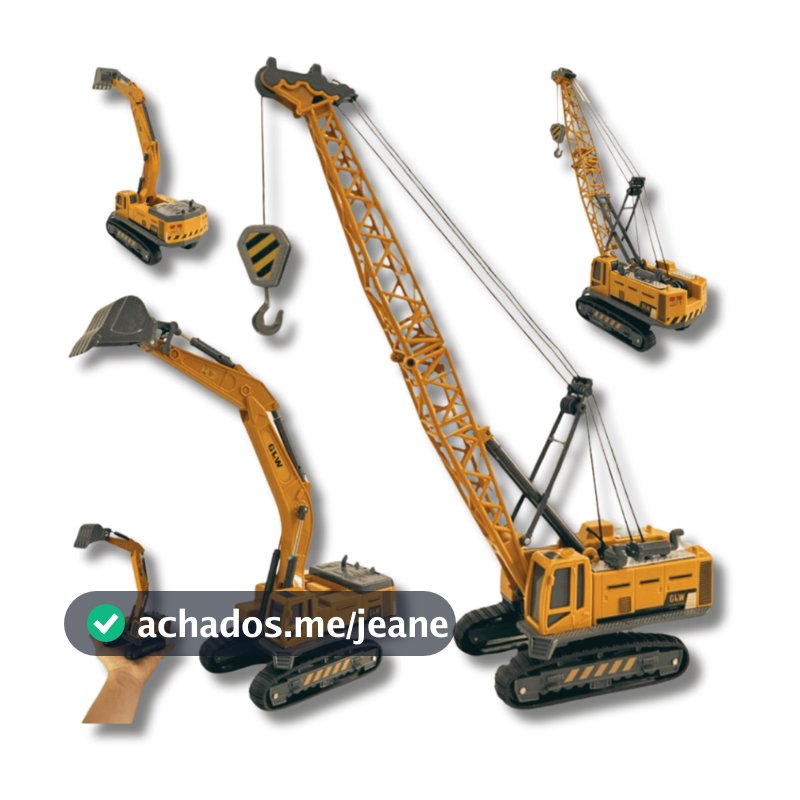 Guindaste Grua Retroescavadeira e Escavadeira Articulada Com Manivela Funcional