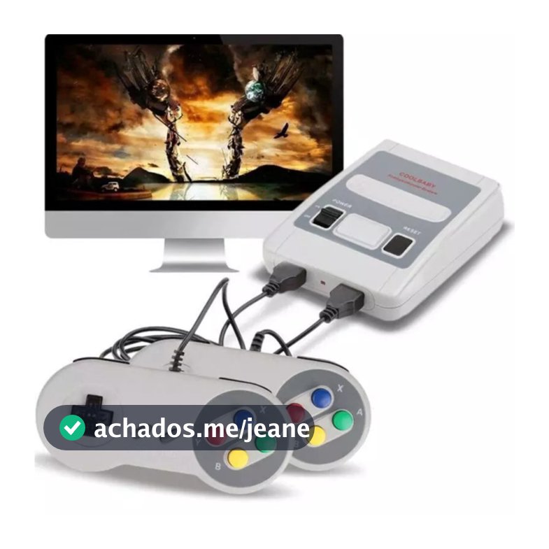 Video Game Classic Super Nintendo Mini SNES Com 2 Controles 8 Bits 620 Jogos Original Envio Imediato