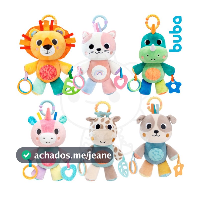 Treme Treme Buba Pelúcia de Atividades Bubazoo Vibra Pelucia Mordedor