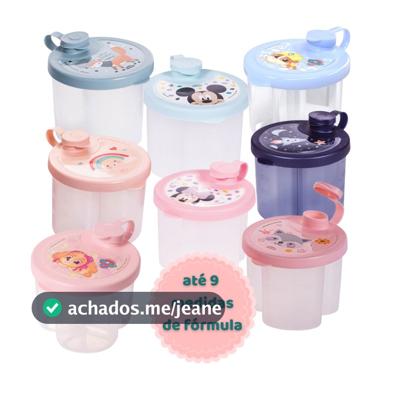 Porta Leite em Pó Fórmula Infantil 9 Porções Dosador para Fórmula Infantil Plásutil