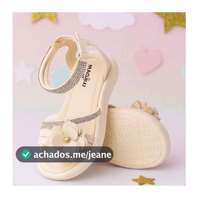 Sandália Feminina Infantil Confortável 1 Flor Delicada