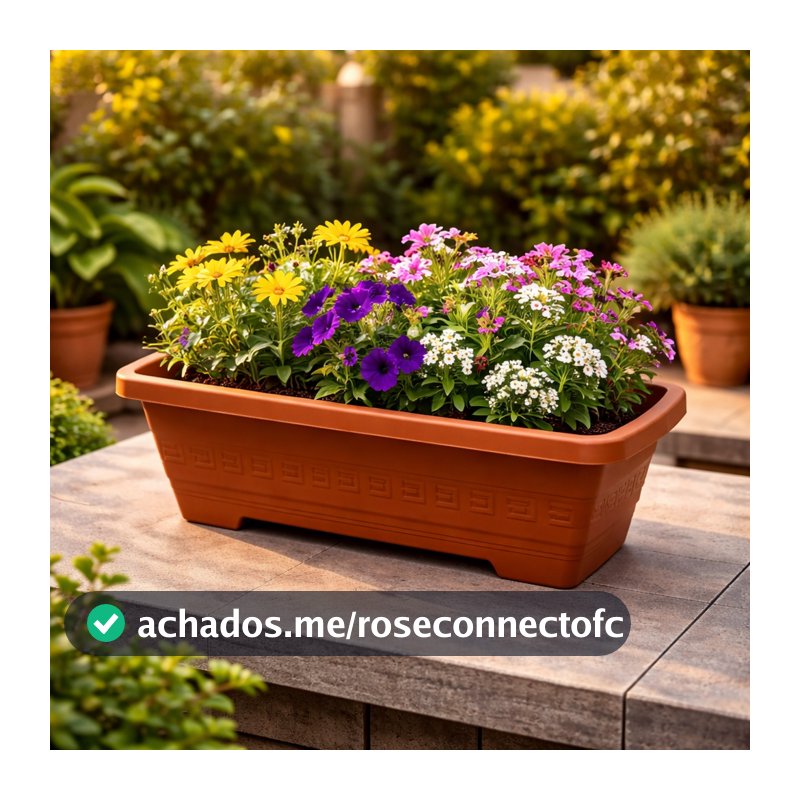 Kit 12 floreiras 1,6 litros vaso retangular