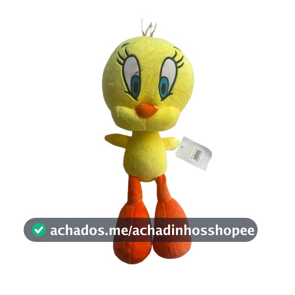 Piu Piu Pelúcia Looney Tunes Boneco Infantil Amarelo com 30cm