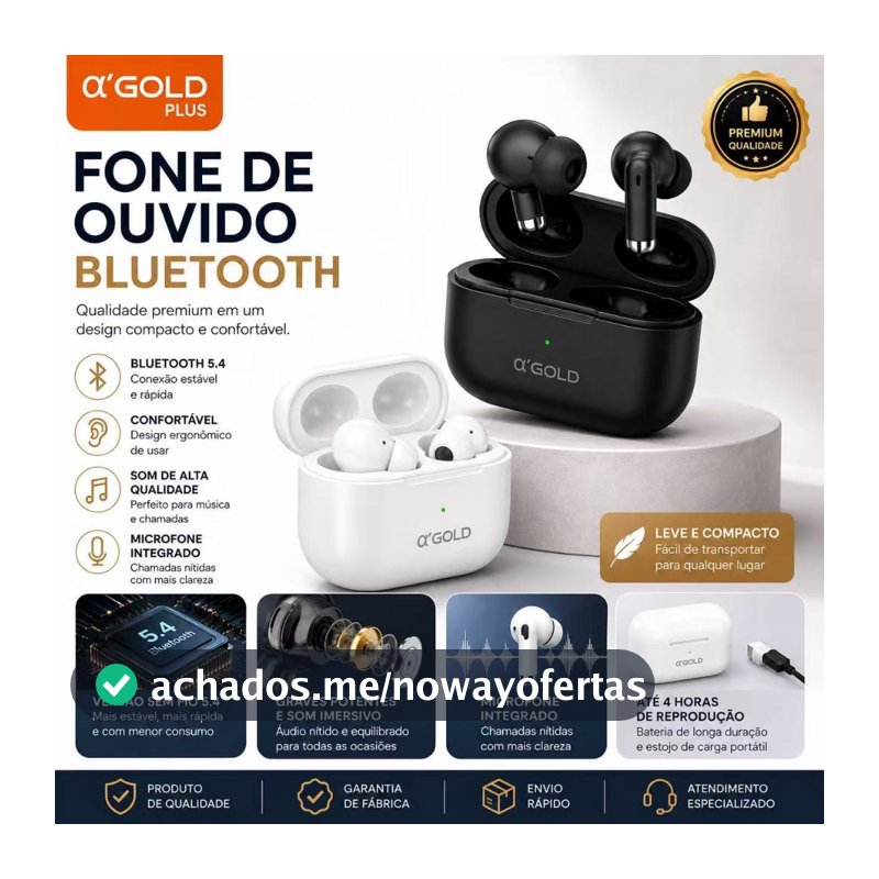 Fone de Ouvido Bluetooth 5.4 Sem Fio FN-BT28 Mini Portátil com Microfone e Estojo de Carregamento