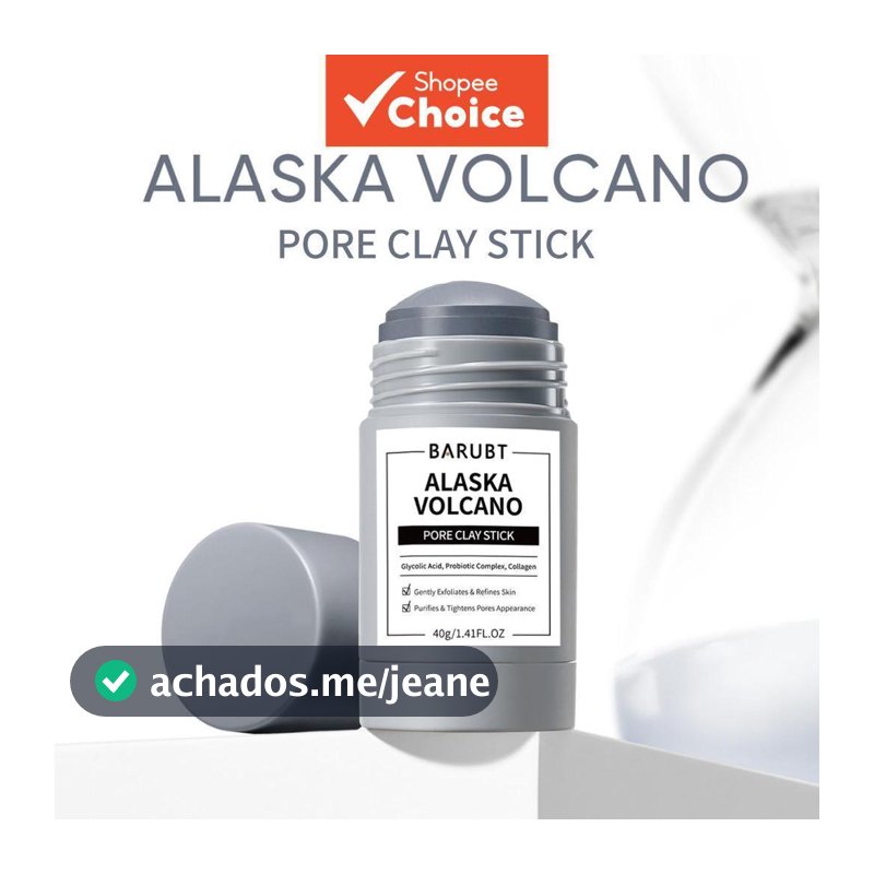 Máscara Volcânica 40g – Máscara facial de limpeza profunda para remoção de cravos e acne, argila sólida