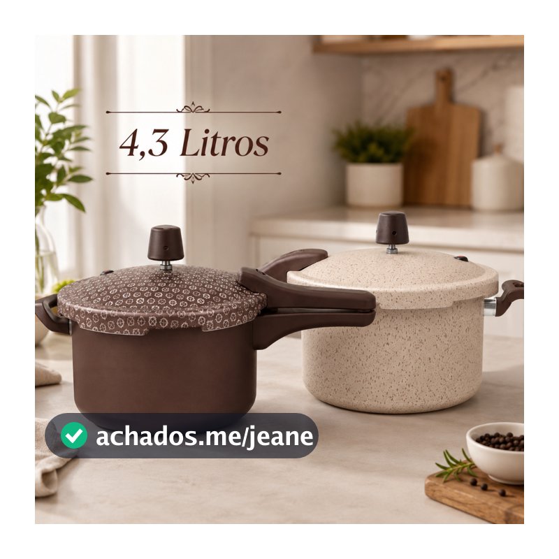 AB Midia Panela de Pressão 4,3 Litros Fechamento Externo Antiaderente Cores Luxo