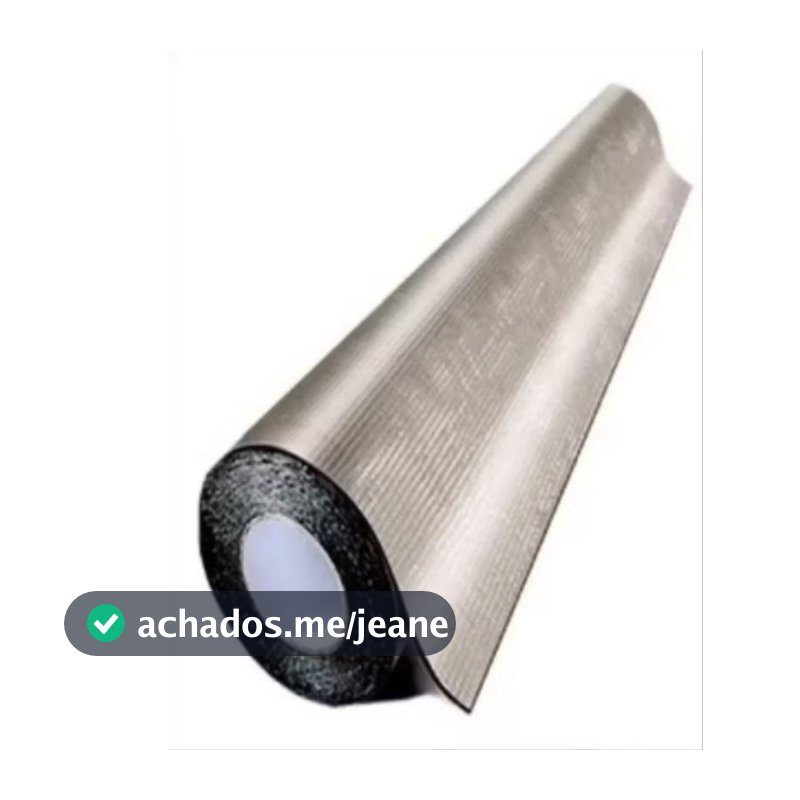 Manta Asfaltica Telhado 90cm x 10metros Auto Adesiva Aluminizada Fita Veda Tudo