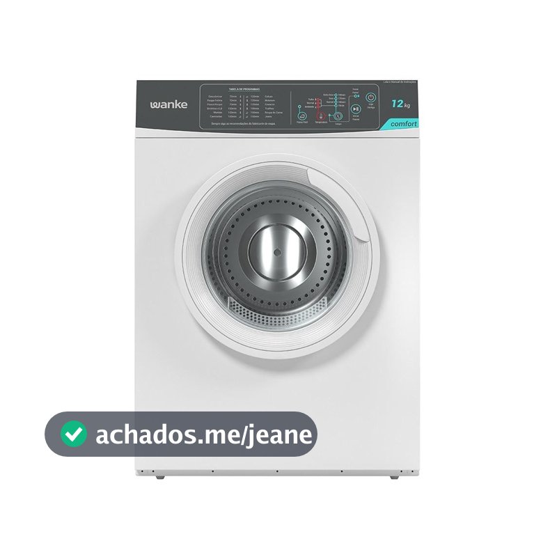 Secadora de Roupas Wanke 12Kg SWSA 120P 220V Branca Roupas Secas Rápido e Sem Danificar