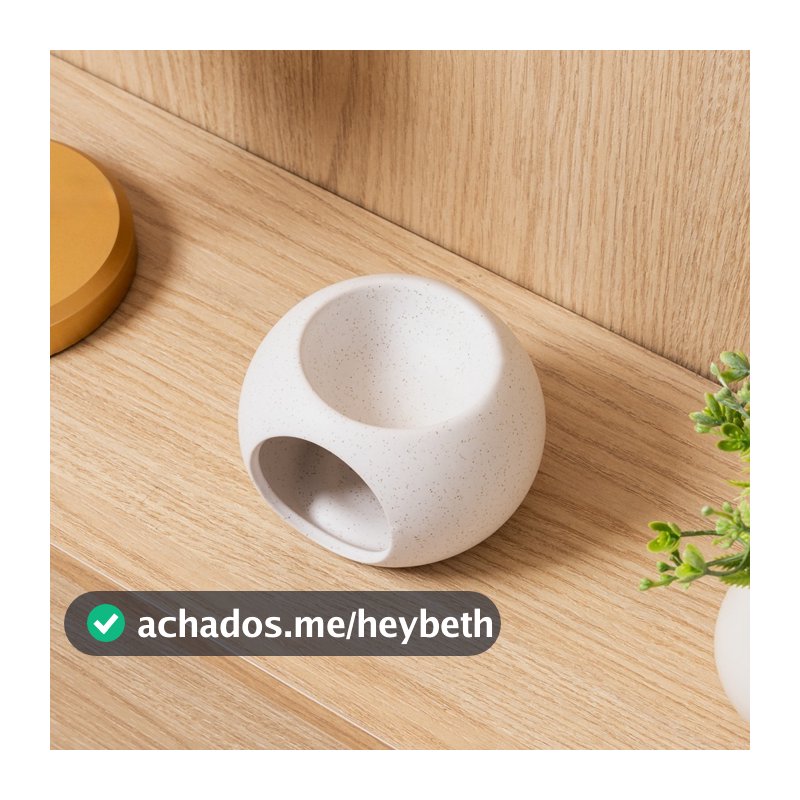 Difusor para Óleos Essenciais Granilite Branco Cerâmica Lyor para Aromatizar Ambientes Decoração Sala Quarto Banheiro