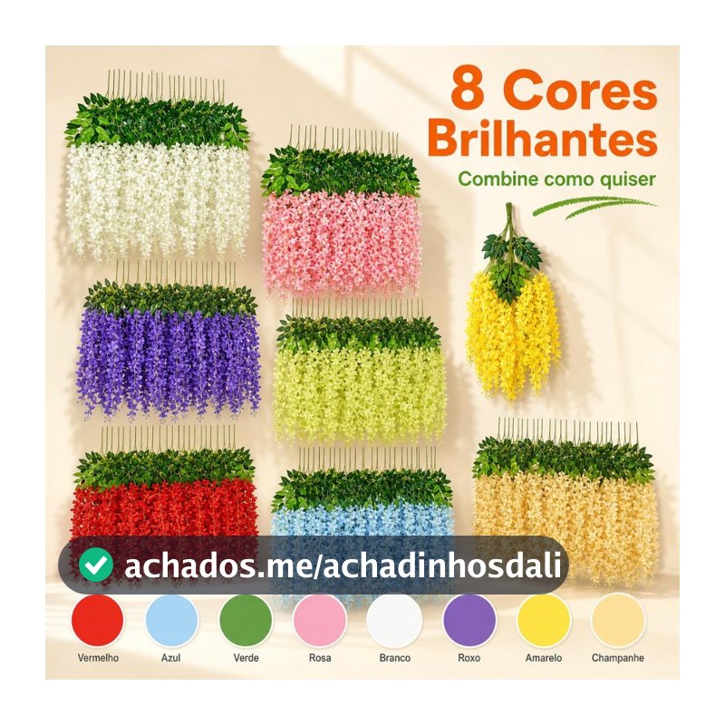 24 Pcs Ramos De Flores De cerejeiras Artificiais Permanente Grande Pendentes Para Decoração