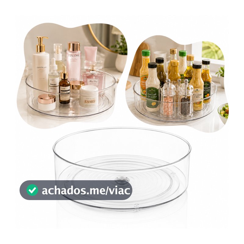 Organizador Giratório 360 Multiuso Para Cozinha Molhos Cosméticos