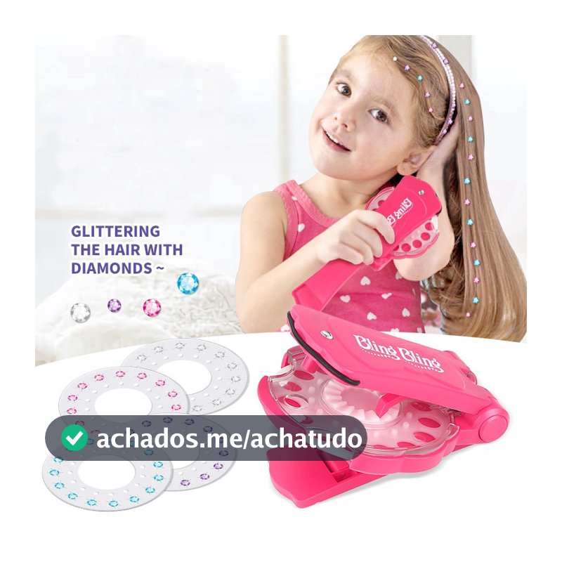 Brinquedo Menino Brinquedos De Menina Conjunto Deluxe de 180 gemas Blingers Brinquedos para Meninas Brinquedos Finja Joia Refil Conjunto DIY Ferramenta de Estilo de Cabelo para Meninas