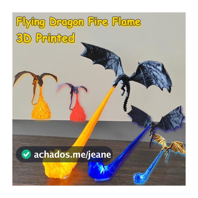 Dragão Chama Decoração 3D Impresso Livro Nook Fogo Voador Estátua Halloween Prateleira Exibição