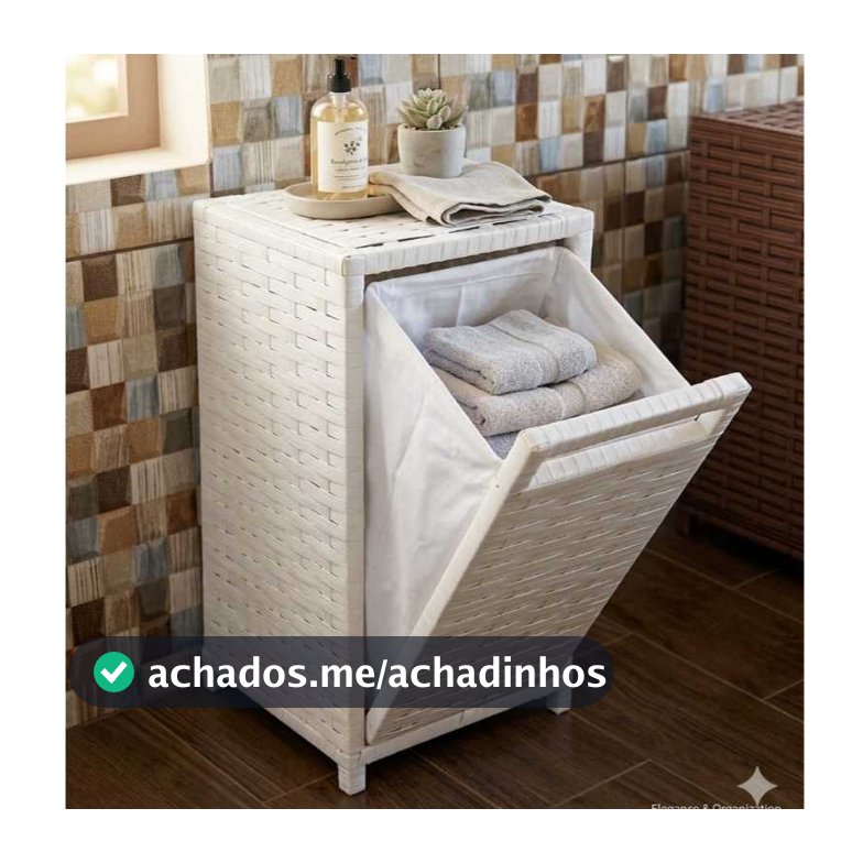 Roupeiros Basculante, cesto de roupa Fibra Sintética 30x30x60cm