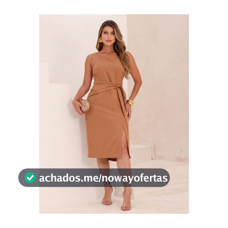 Vestido Feminino com Caimento Sofisticado e Amarração Frontal