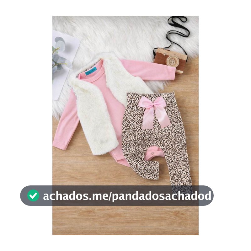 Conjunto Kit 3 Peças Bebê Menina com Body Básico, Calça e Coletinho Forrado para o Inverno Frio