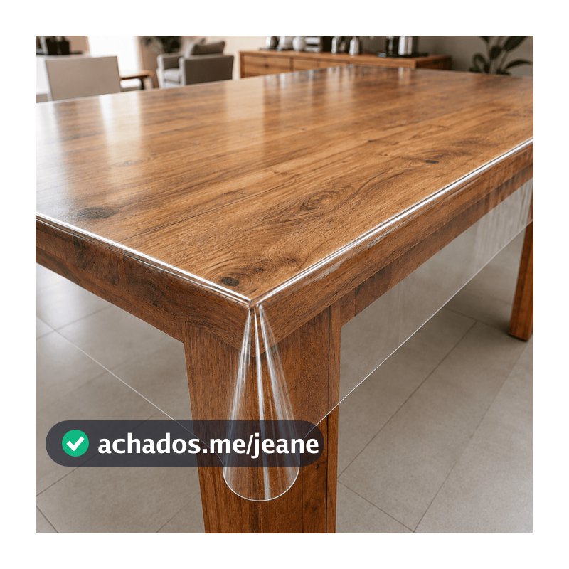 Toalha Mesa PVC Transparente 0,10mm Plástico Impermeável Protetora Sob Medida Envio Imediato