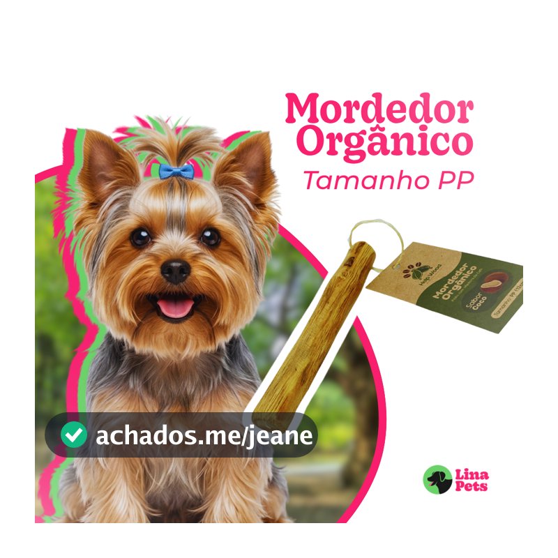 MORDEDOR PARA CACHORRO PRODUTO NATURAL RUSTICO MADEIRA DE CAFE SABOR CÔCO TAM.PP 13X2CM BRINQUEDO PET
