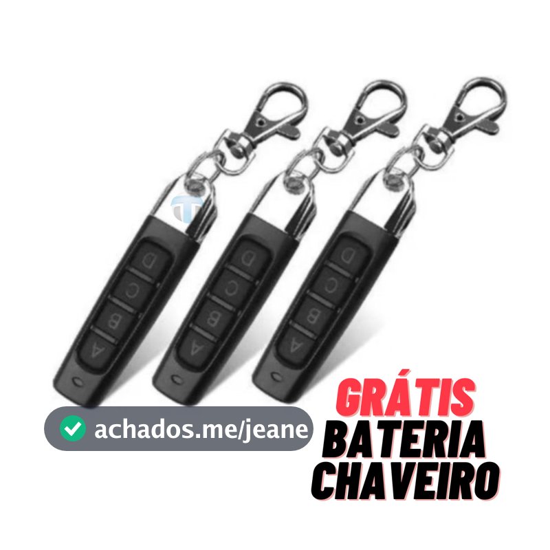 Controle Portão Eletrônico Universal 433MHz | Bateria Inclusa | Pronto para Uso | PPA Garen IPEC JFL