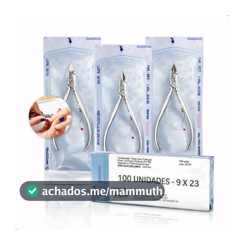 100 Envelope Esterilização 9x23cm Autoclave Auto Selante Manicure Envelopes Para Alicate