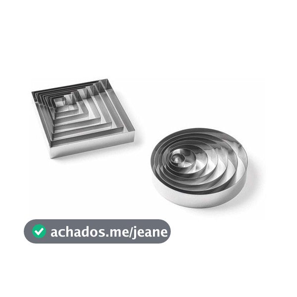 Cortador Kit Quadrado e Redondo 14 Pçs Aço Inox Profissional - Multiuso