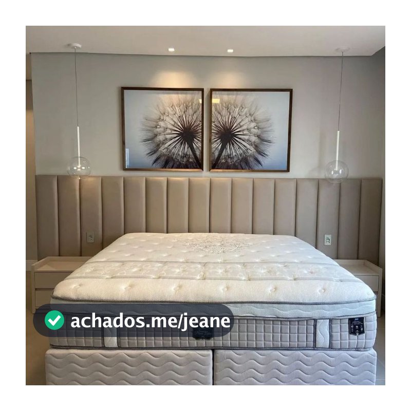 Kit Cabeceira  estofada Cama Casal Queen  king Módulos 118 x 20 cm Premium