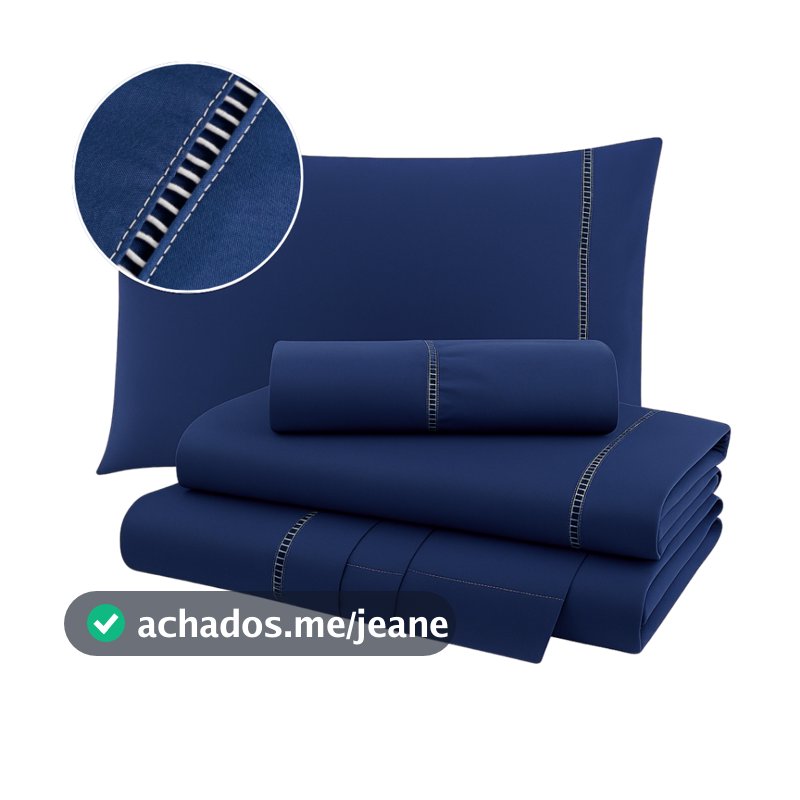 Kit Lençol 400 Fios Jogo de Cama Casal Queen Solteiro King Toque Macio Ponto Palito