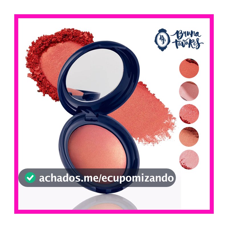 Bruna Tavares BT Shimmer Blush Baked 8g (Blush de textura fina e macia para entregar cor e glow em uma aplicação)