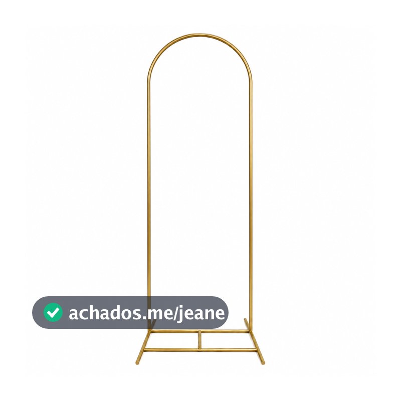 Arco Romano Dourado para Decoração de Festas 1,60m x 60cm Estrutura em Metal Desmontavel