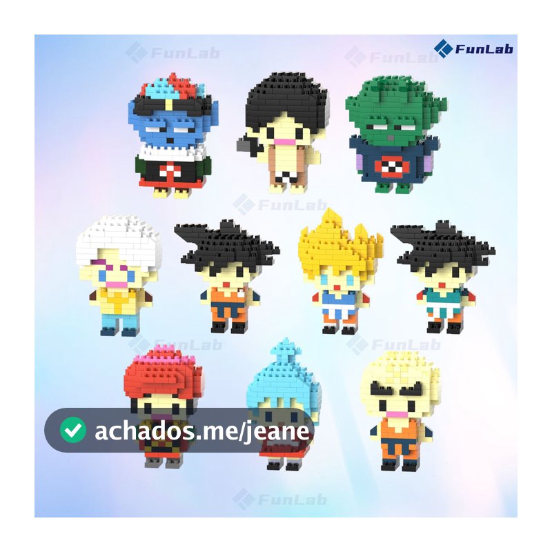 Blocos de Montar Mini Brinquedo DIY Criativo- Boneco Anime Decoração