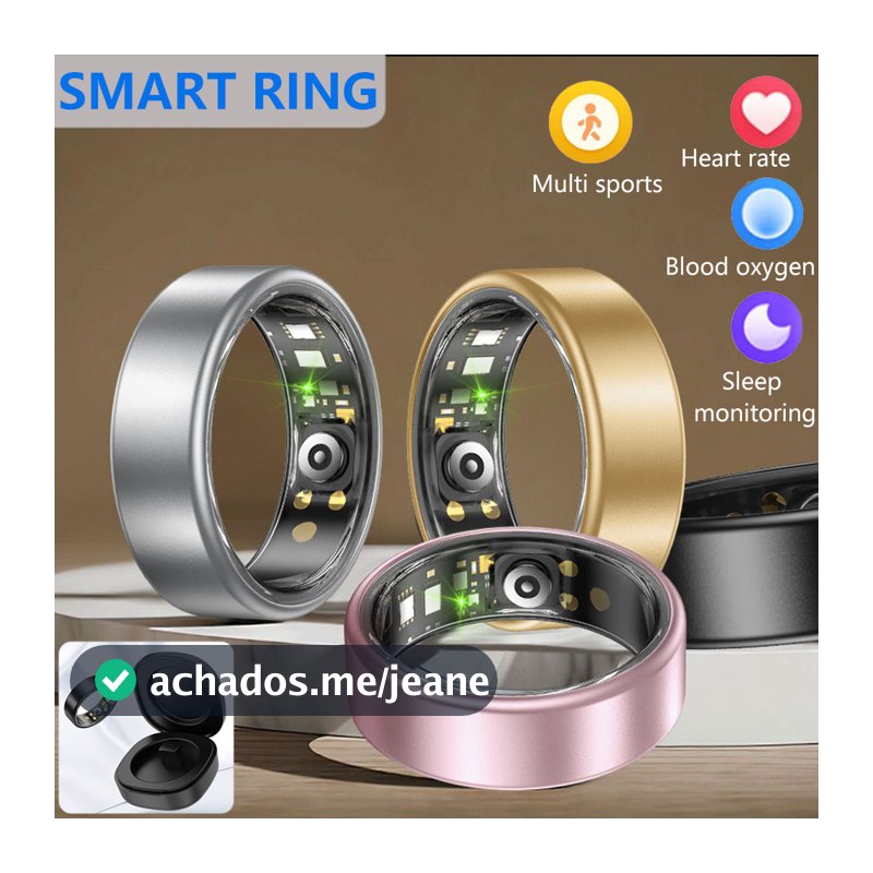 2026nova Moda Anel Inteligente 7 Cores Oxigênio No Sangue Freqüência Cardíaca Monitor De Sono Movimento Smartring IP68 &